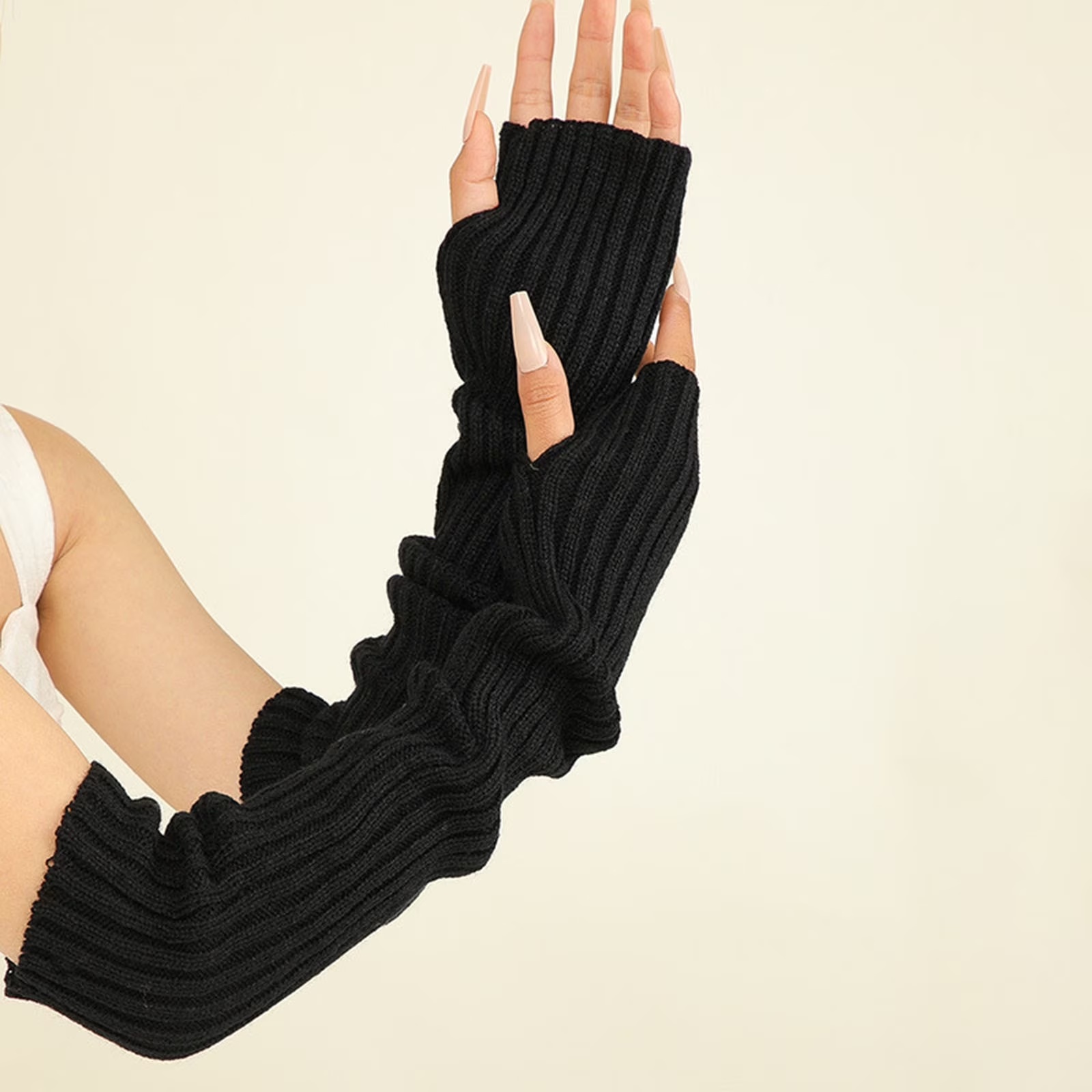 Wool Arm Warmers alt=