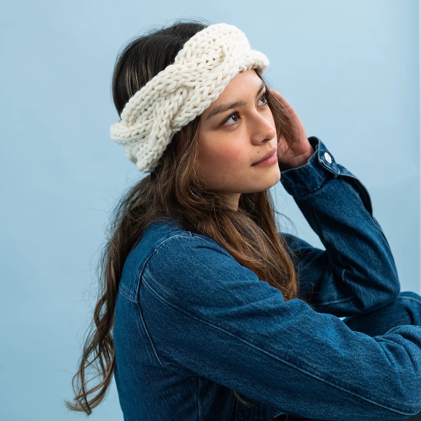 Wool Knit Headband alt=