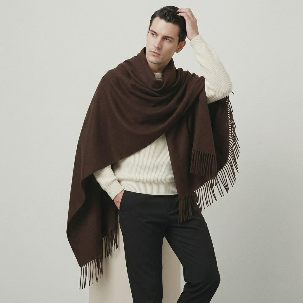 Wool Shawl Wrap alt=